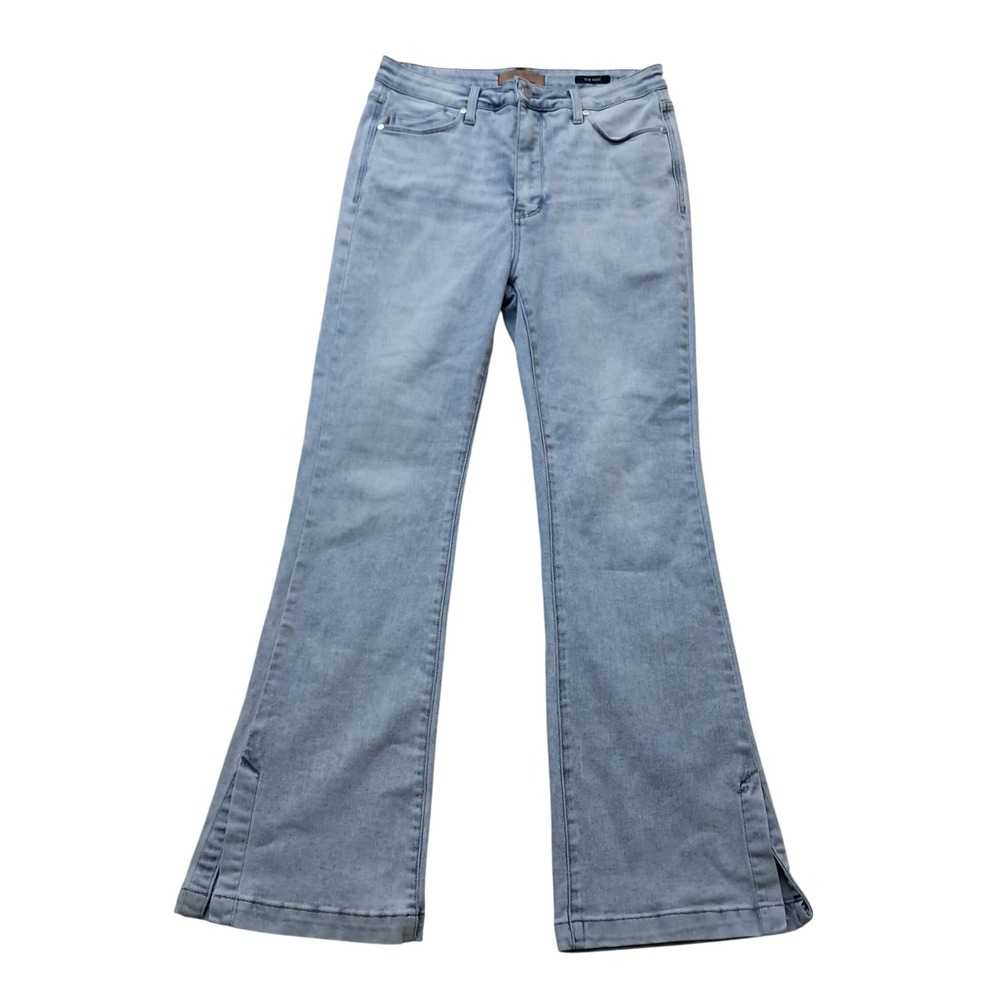 Judy Blue Jeans Womens 11/30 Blue Slim Boot High Rise Light Wash Side Slit Denim